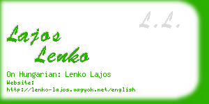 lajos lenko business card